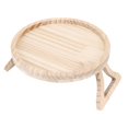 thumbnail image 3 of Clip On Tray, Couch Arm Table Side Tables Clip On Design Natural Bamboo  For Apartments  Dorms For Homes For Snack Coffee Tee Remote Control 25cm/9.8in, 3 of 8