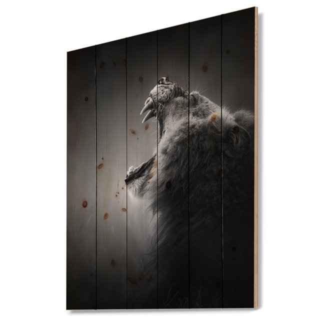 Design Art - Lion Exposant des Dents