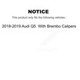 thumbnail image 2 of CMX Front Rear Ceramic Brake Pads Kit for Car 2018-2019 Audi Q5 with Brembo Calipers KCX-100601, 2 of 9
