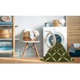 thumbnail image 2 of Ahgly Company Tapis d'Intérieur Lavable à la Machine, Carré, Transitionnel, Vert Oignon Vert, Tapis de Zone, 5 Pieds Carré, 2 of 7