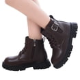 thumbnail image 3 of Kcodviy Children Shoes Thick Heel for Snow Soft Sole Casual Booties Toddler Girl Boot Comfortable Breathable Booties, 3 of 8