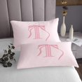 thumbnail image 3 of Erosebridal Initial A to Z Coverlet Set Queen, Bowknot D Bedding Set, Cartoon Monogrammed Decor 3pcs, 3 of 5
