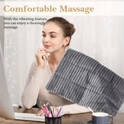 SNNROO Weighted Heating Pad With 2 Massagers  Electric Heating Pad With 3 Heating Levels & 3 Massage Types  For Back  Neck & Shoulders  Grey