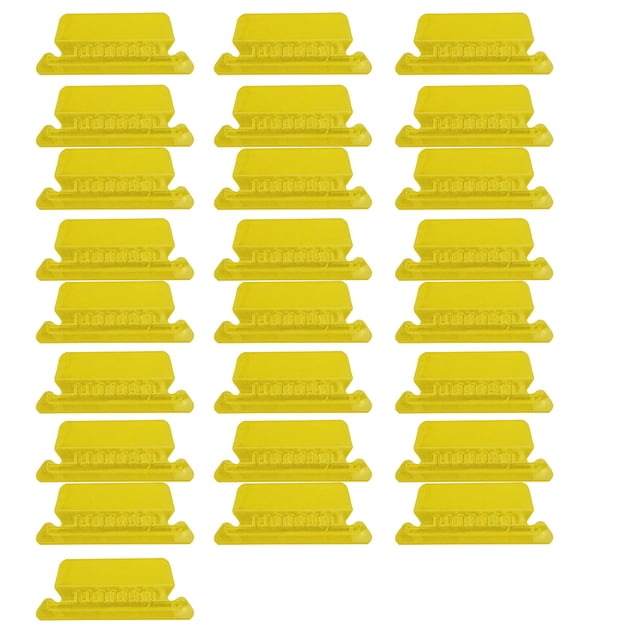 25 Pcs File Folder Tabs,Hanging Folder Tabs, Transparent Hanging File Folder Tabs,3 Inch Plastic Tabs For File Folders,Plastic Tabs For Hanging Folders, Hanging Folder Tabs For School,Yellow