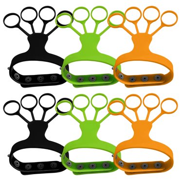 6 Pcs Aide à l'Entraînement au Basketball, Équipement d'Entraînement Ajustable pour Doigts, 2 Noir, 2 Orange, 2 Gris, Silicone Doux, Idéal pour l'Amélioration des Compétences de Basketball et la Réhabilitation des Mains