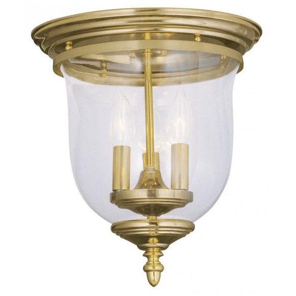 Livex Legacy Ceiling Mount in Polished Brass