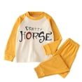 thumbnail image 1 of Pyjamas pour Enfants Assortis Doux et Chauds à Manches Longues pour Bébé Fille Jaune 3-4 Ans, 1 of 3