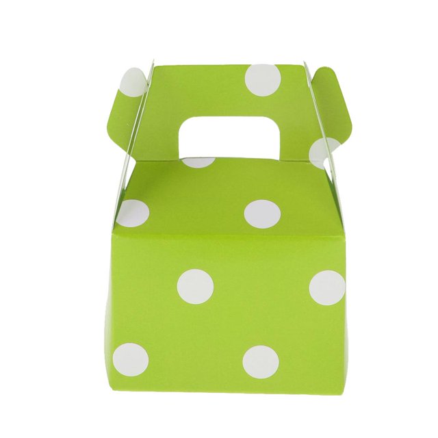 GUOOL Bridal Wedding Prom Sweet Polka Dot Baby Shower Paper Favor Candy Box Green