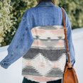 thumbnail image 3 of Qudderr Veste en Denim pour Femmes Ample à Empiècements Manteau en Jean Motif Géométrique Long Manteau de Cowboy Manteau d'Extérieur Printemps Automne à Revers Boutonné Manteau pour Femmes P-TG, 3 of 9