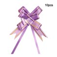 thumbnail image 4 of Unatoiry 10 Pieces Bow Pull Decor Festive Packing Lightweight Hand-Pulled Flower Wedding Birthday Christmas Holiday Accessory Gold Light Purple 1Set, 4 of 6