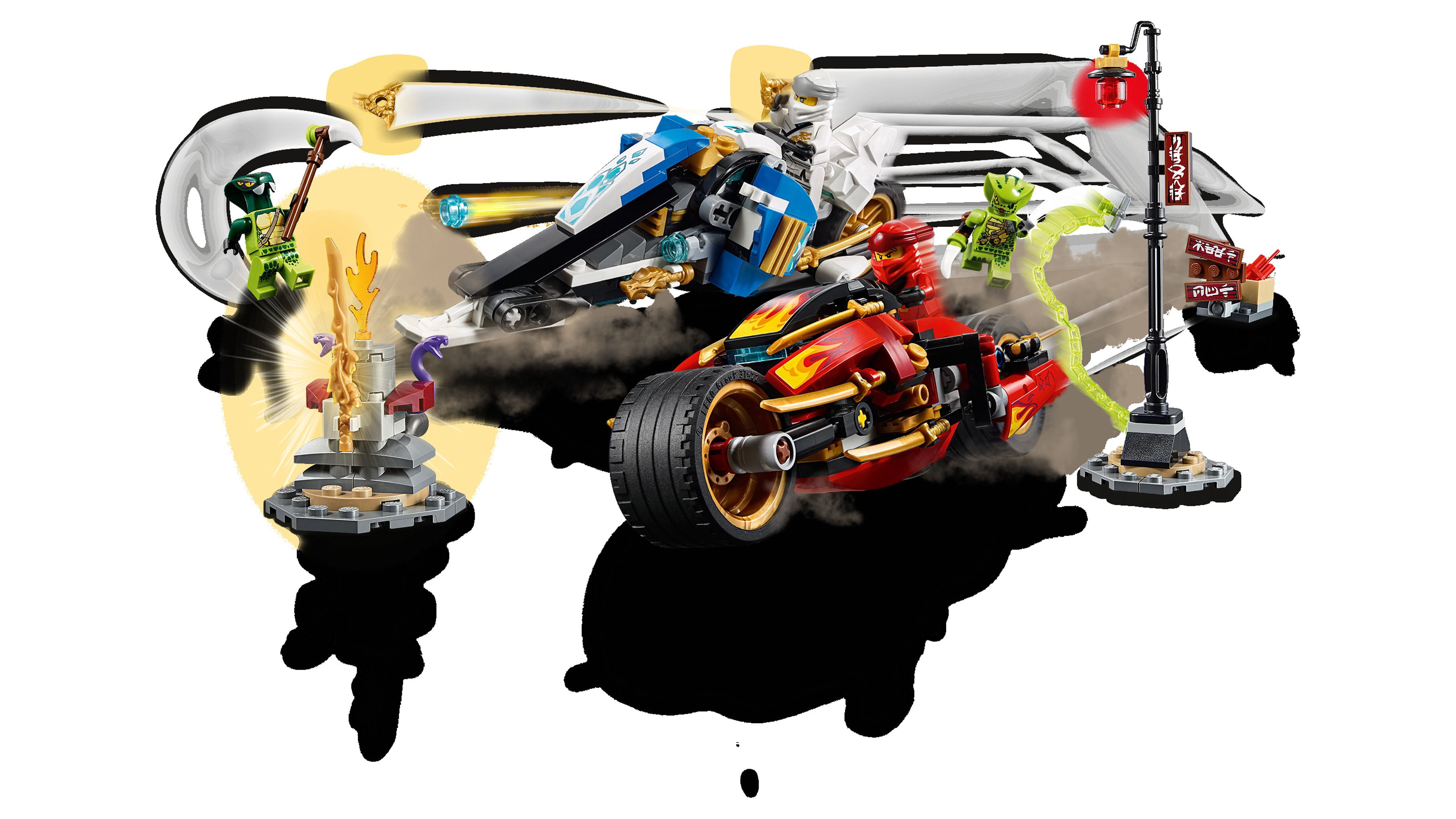 LEGO NINJAGO Legacy Kai?s Blade Cycle & Zane?s Snowmobile 70667