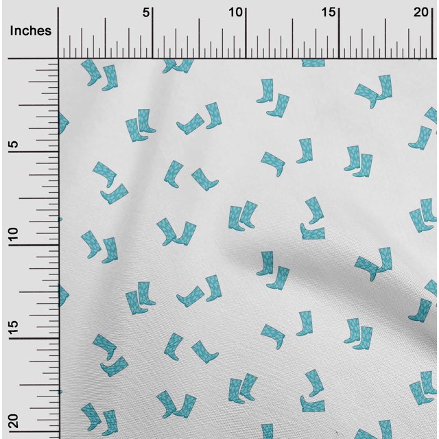 oneOone Silk Tabby Fabric Boots Fashion Printed Craft Fabric BTY 42 Inch Wide