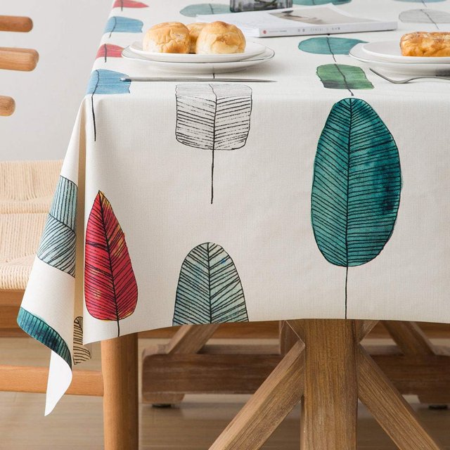 Fall Sunflower Vinyl Tablecloth Rectangle Plastic PVC Oilcloth Tablecloths Wipeable Table Cloth Cover for Foot Folding Tables Kitchen Dining Room Table Crafting x