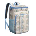 thumbnail image 1 of Aesthetic Earthy Cooler Backpack - 20L Insulated Leakproof Bag, Bohemian Design for Beach, 1 of 6