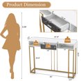 thumbnail image 2 of Gymax Console Entryway Hallway Table Gold Narrow Long Sofa Table for Living Room, 2 of 10