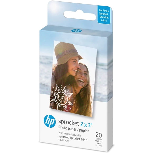 ZMLEVE Sprocket 2x3" Premium ZMLEVE Sticky Back Photo Paper (20 Sheets) Compatible with ZMLEVE Sprocket Photo Printers.