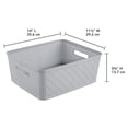 thumbnail image 3 of Sterilite 14x11.5x5'' Woven Rectangular Short Basket Organizer (24 Pack), 3 of 9