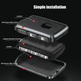 thumbnail image 4 of Aluminium Leather Car Key Fob Case Cover Holder Shell For Volvo S60 S90 XC60 V90, 4 of 11