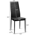 thumbnail image 2 of Topbuy Kitchen PVC Leather Dining Chairs, Modern (Set of 4), 2 of 7
