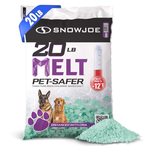 Snow Joe Mélange pour Faire Fondre la Glace au Calcium et à l'Acétate de Magnésium, Cristaux Déglaçants pour Entrée, Sac de 20 lb