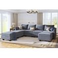 thumbnail image 1 of HONBAY Sectional Sofas, Bluish Grey Wood, 1 of 7