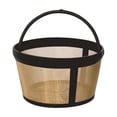 thumbnail image 1 of HLONK 4/3/2/1pcs Reusable 4-5 Cup Basket Coffee Filter Fits MrCoffee Coffee Maker And Brewer Permanent Filter Replacement Compatible With Mr Coffee Gold Basket-Style Filters, 1 of 6