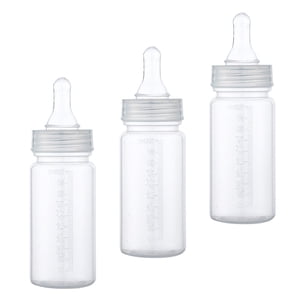 OULII 3Set Clear Baby Milk Bottle for Home and Hospital Use 14x1.6in