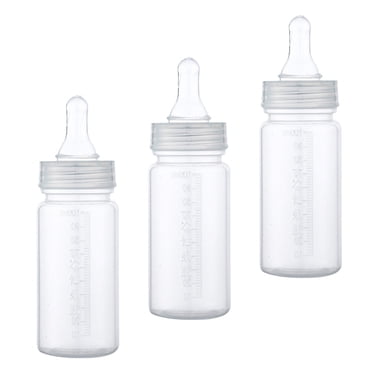 OULII 3Set Clear Baby Milk Bottle for Home and Hospital Use 14x1.6in