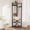 Grey, variant on Bingirl Corner Coat Rack with Shoe Bench Entryway Corner Hall Tree with 6 Double Hooks Corner Clothes Rack with Storage Corner Tree with Organizer Shoe Bench Shelf for Entryway Hallway Closet
