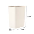thumbnail image 2 of EGNMCR Storage Containers Plastic Garbage Container Bin With Press Top Lid, White,Beige,Gray,Plastic Garbage Bin,Wastebasket For Home,Kitchen,Bathroom,Garage garbage bin, 2 of 7