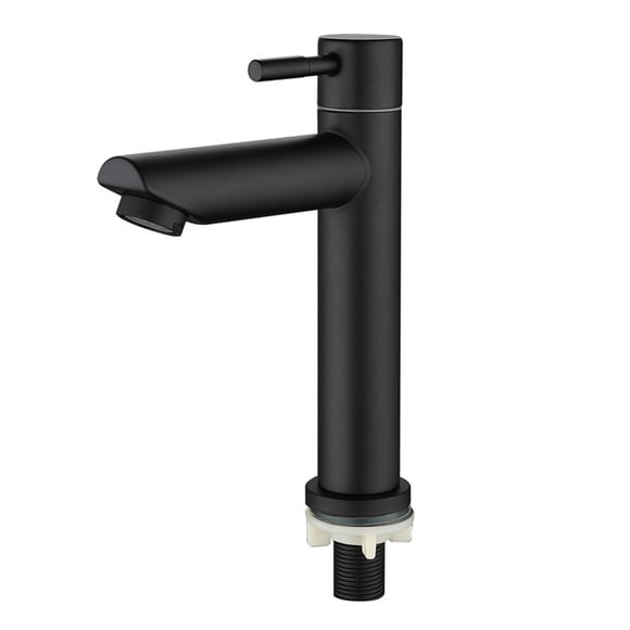 Black Matte Bathroom Faucet Stainless Steel Sink Mixer Tap Leak-Free Design