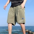 thumbnail image 3 of Cameland Men's Summer Beach Trousers Casual Drawstring Sports Have Pockets Short Pants, 3 of 4
