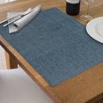 thumbnail image 3 of Chambray Ribbed Placemat Denim Blue 13 X 19 - Set of 12, 3 of 3