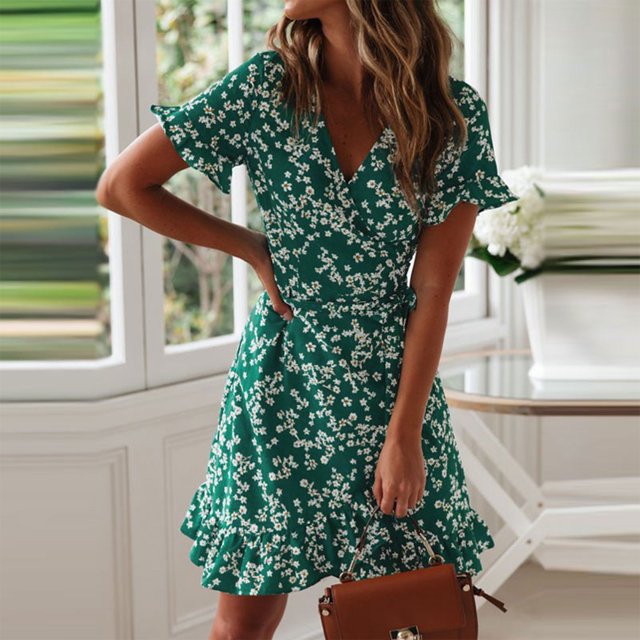 Robe d'Été pour Femmes 2024 Mode Grande Taille Robe Imprimée Rabais de 50 % Liquidation!
