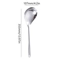 thumbnail image 3 of Oleegame 2PC Kitchen Utensils Set 304 Stainless Slotted Spoon Long Handle Pepper Big Slotted Spoon Home Kitchen Drain Oil Hot Pot Slotted Spoon Dredge Oil Silver, 3 of 9