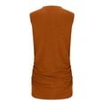 thumbnail image 4 of Yuyuzo Tank Tops for Women Sleeveless Crewneck Shirts Solid Color Ruched T Shirts Basic Summer Top, 4 of 7