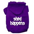 thumbnail image 1 of Shed Happens Screen Print Pet Hoodies Purple Size Lg (14), 1 of 1