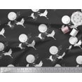 thumbnail image 3 of Soimoi Rayon Fabric Bamboo Tree,Moon & Stork Bird Print Fabric by The Yard 56 Inch Wide, 3 of 3