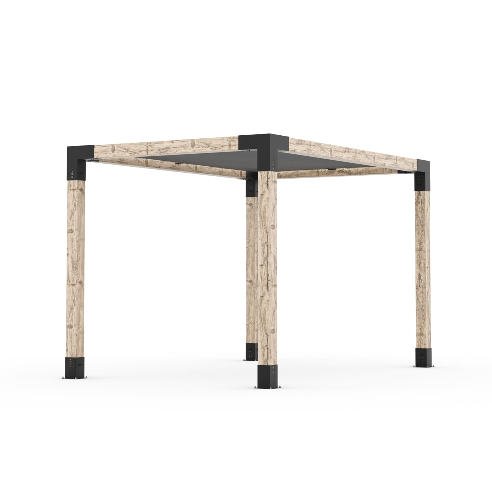 Toja 8' X 12' Pergola Kit With Shade Sail For 6X6 Wood Posts