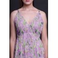 thumbnail image 3 of Bimba Leaves Ladies Printed Resort Maxi DrawstringDressSpaghetti Strap Beach Wear-Small, 3 of 4