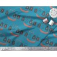 thumbnail image 3 of Soimoi Blue Poly Georgette Fabric Jar & Happy Valentine Day Text Print Fabric by Yard 52 Inch Wide, 3 of 3