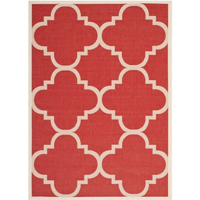 Safavieh Courtyard Red Indoor Outdoor Rug - 6'7" x 9'6"