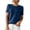 Dark Blue, variant on UNITWRY Summer Sweaters For Women Crew Neck Knitted Shirt Short Sleeve Sweaters Casual Pullover Tops