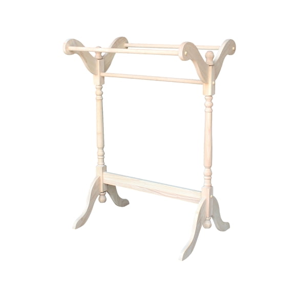 International Concepts Unfinished Wood Quilt Rack