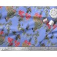 thumbnail image 2 of Soimoi Modal Satin Fabric Leaves,Floral & Peacock Bird Decor Fabric Printed Yard 42 Inch Wide, 2 of 2