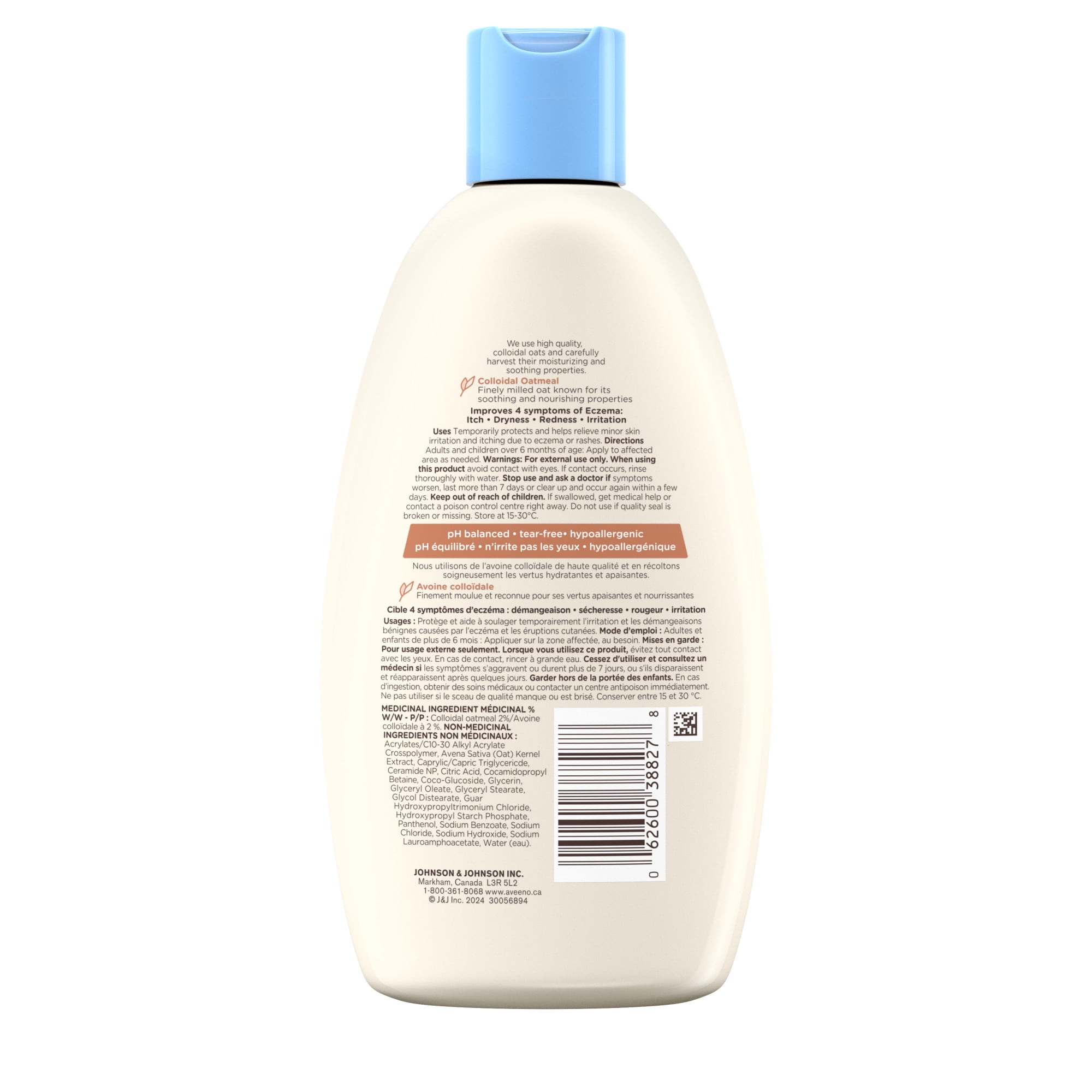 Aveeno Baby Eczema Care Body Wash with Natural Oatmeal & ProVitamin B5, Gentle Tear-Free Baby Body Wash for Sensitive & Eczema-Prone Skin, Hypoallergenic