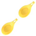 thumbnail image 2 of QualitChoice Silicone Spoon Rest Heat Resistant Teabag Tidy Holder Cooking Dish Home Yellow 2Set, 2 of 6