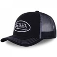 thumbnail image 1 of Baseball Cap VON lettered Sunscreen Mesh Embroidered DUTCH Trucker Hat TEMU black Adjustable, 1 of 4