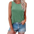 thumbnail image 2 of LSLJS T-Shirts de Mode pour Femmes, Col Rond Décontracté, Manches 3/4, Coupe Ample, T-Shirt Mignon, Haut pour Dames, Débardeurs pour Femmes, 2 of 8