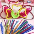 thumbnail image 2 of Colorful Glitters Fuzzy Wires Twisted Sticks Perfect For Diy Craft Art Flower Material A2r4, 2 of 8